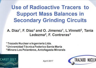 Use of Radioactive Tracers to Support Mass Balances in Secondary Grinding Circuits